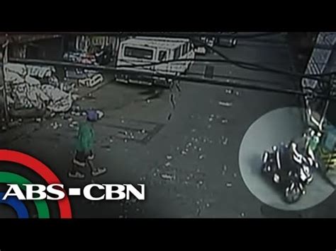 Pamamaril sa pulis sa Caloocan, sapul sa CCTV .